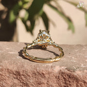 vintage moissanite ring | bridal moissanite ring | eco bridal ring
