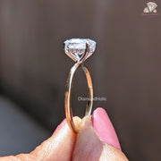 Hidden halo diamond ring
