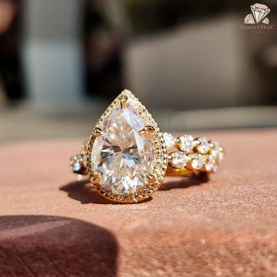 stackable wedding ring | matching band set | moissanite set
