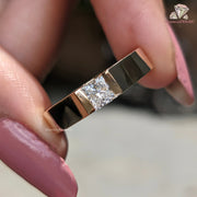 Bar-Set Diamond Ring