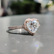 14K Gold Moissanite Ring | East-West Emerald Cut Ring | Moissanite Engagement Band 