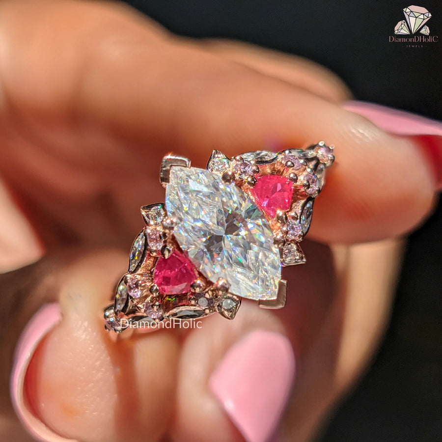 Marquise Moissanite Ring