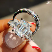 three stone engagement ring