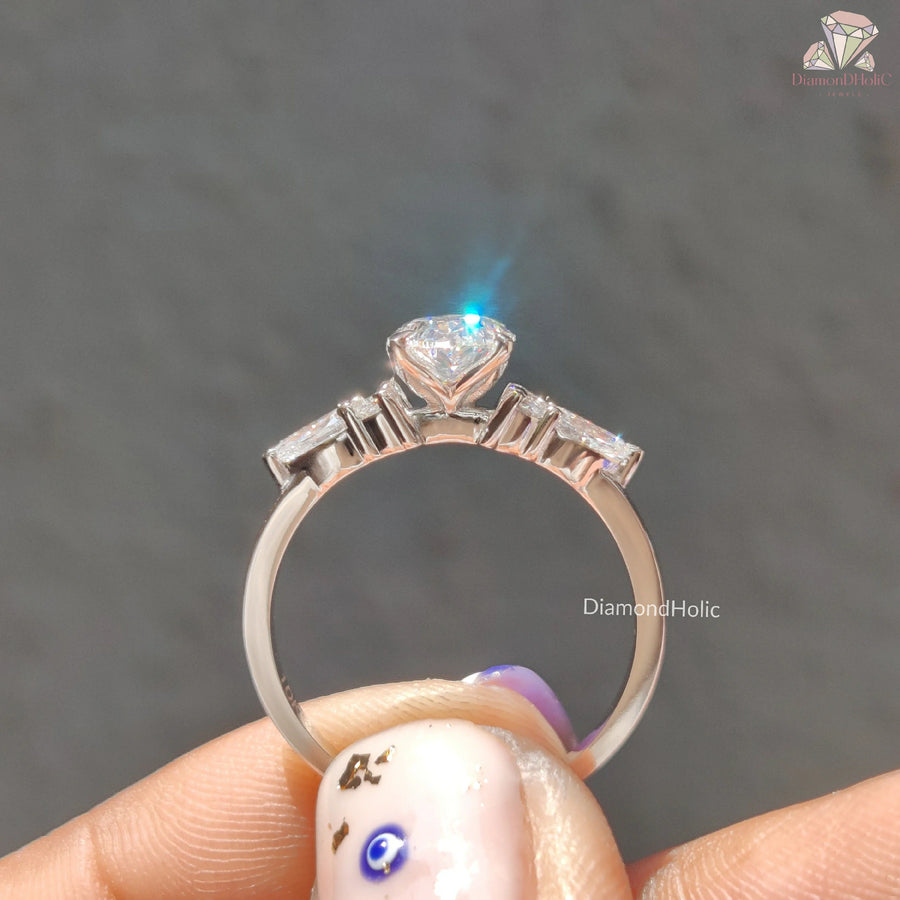 lab grown jewelry | diamond bridal set | lab diamond in white gold
