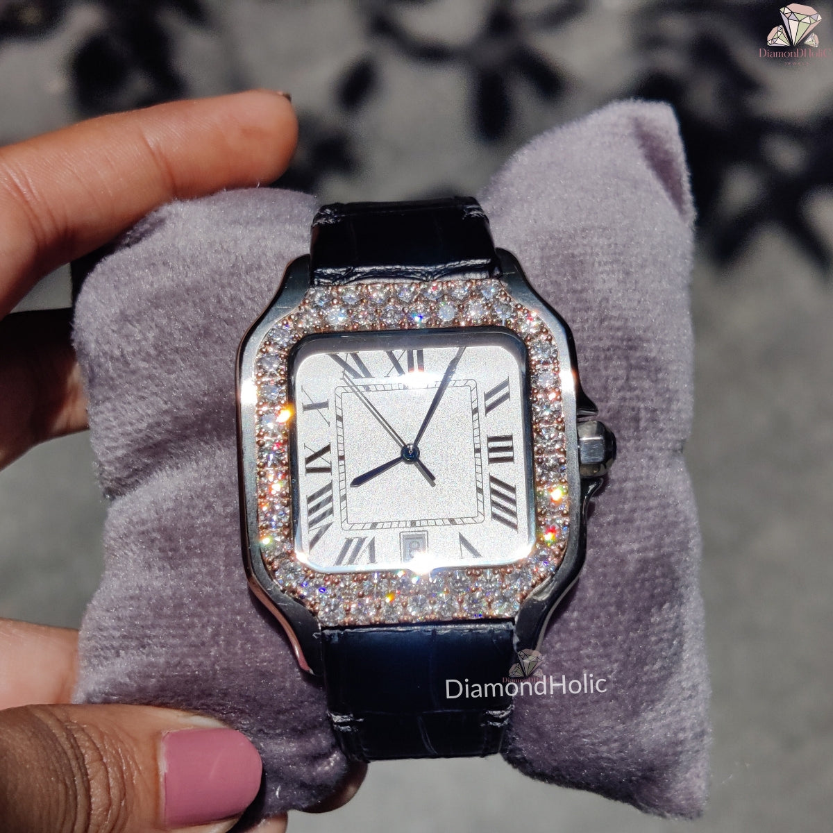 Luxury Watch with Leather Strap
