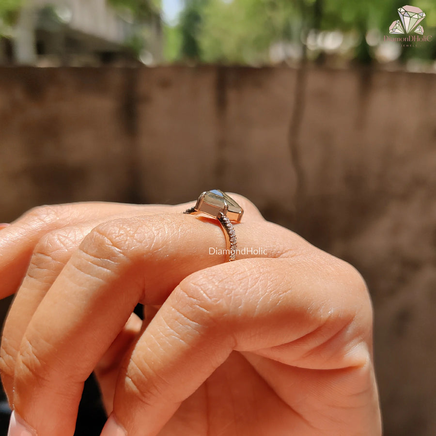 rose gold diamond ring