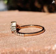 Timeless Spark | Moissanite Light | Curved Gold Ring

