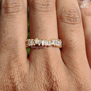 Moissanite Baguette Engagement | Classy Wedding Ring | Elegant Band Design

