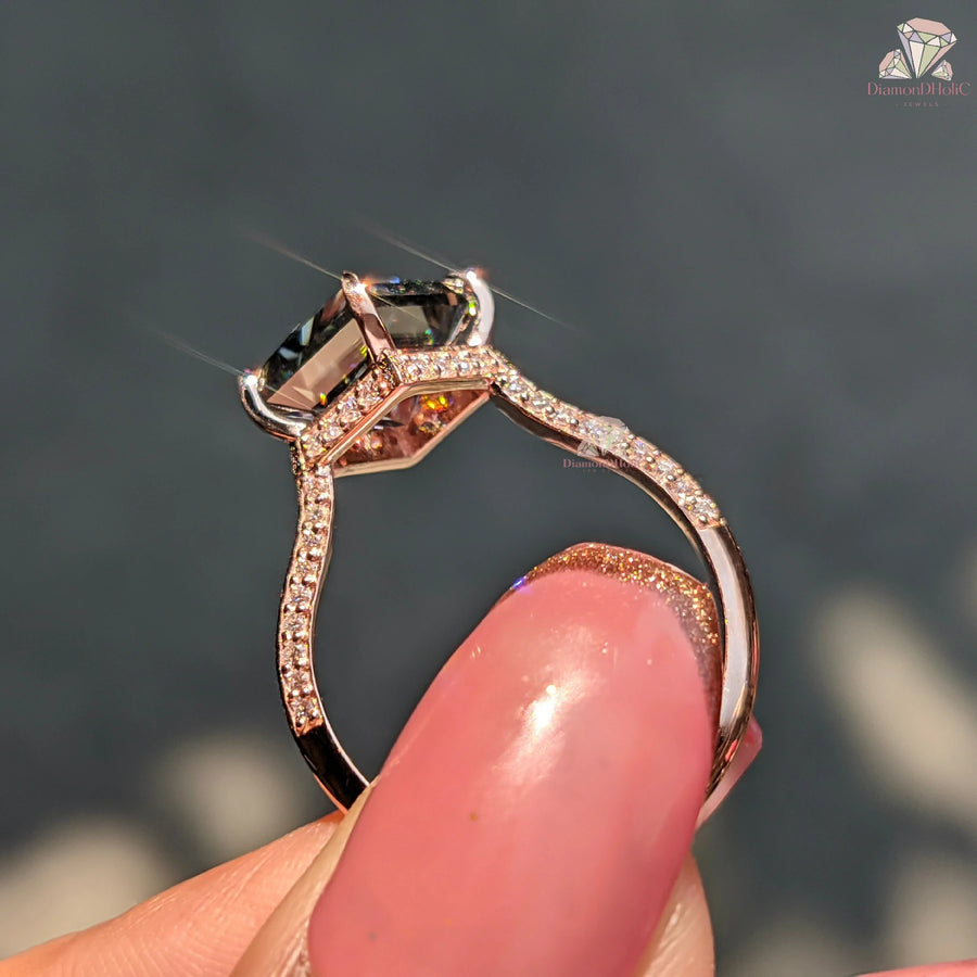 gold rings for women​ | rose gold engagement ring | solid gold ring | rose gold