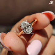 unique lab diamond ring | rose gold diamond ring | ethical bridal ring
