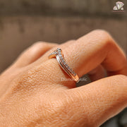 Modern Engagement Chevron Ring