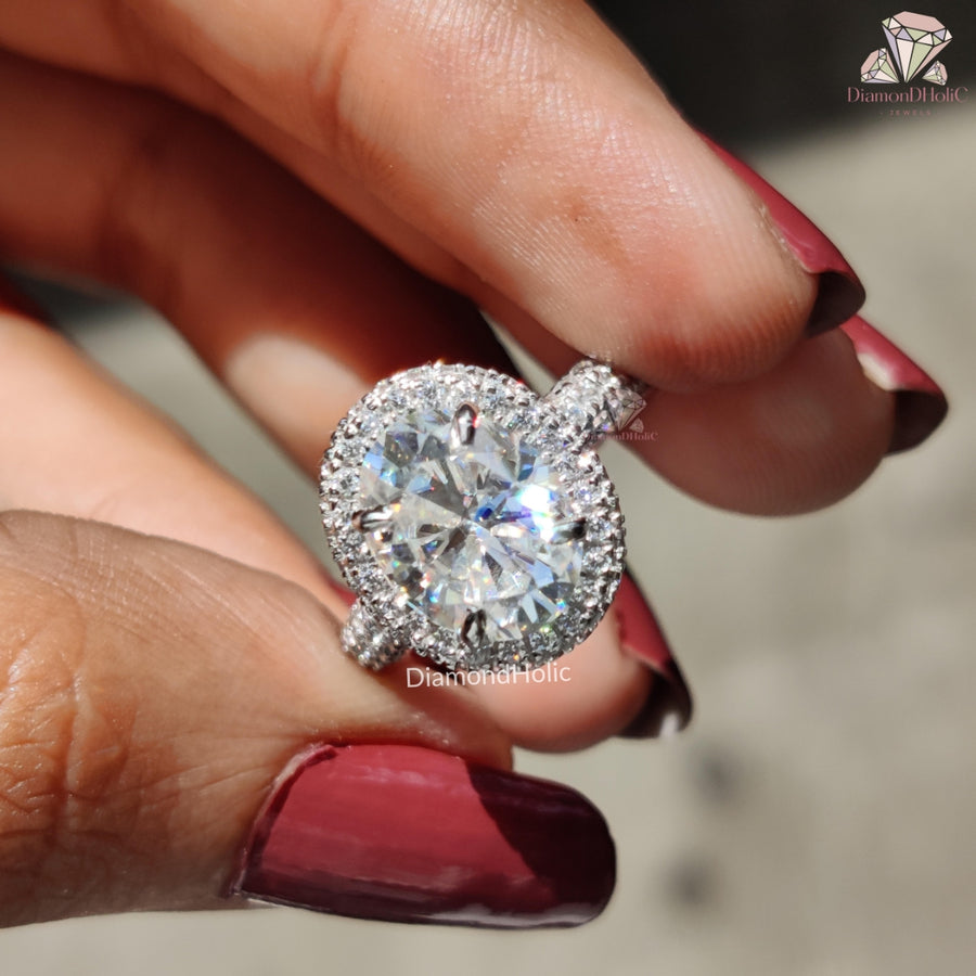 Double Halo Setting Moissanite Ring
