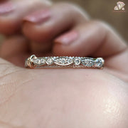 Timeless Vintage Style Band | Classic Moissanite Bridal Band | Stunning Diamond Wedding Band 