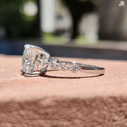 Moissanite Princess Cut Shine | Promise Ring for Her | Delicate Pave Band

