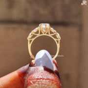 Moissanite Hidden Halo Ring