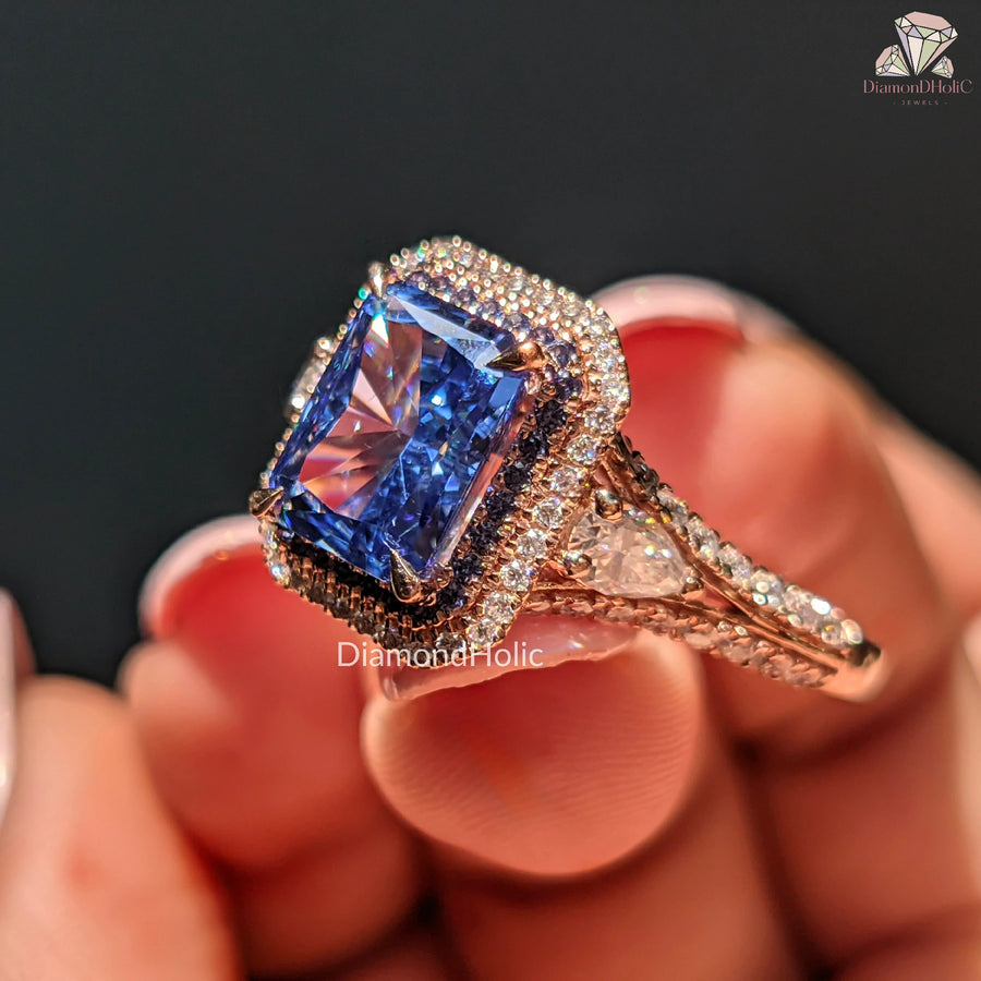 pear side stone ring