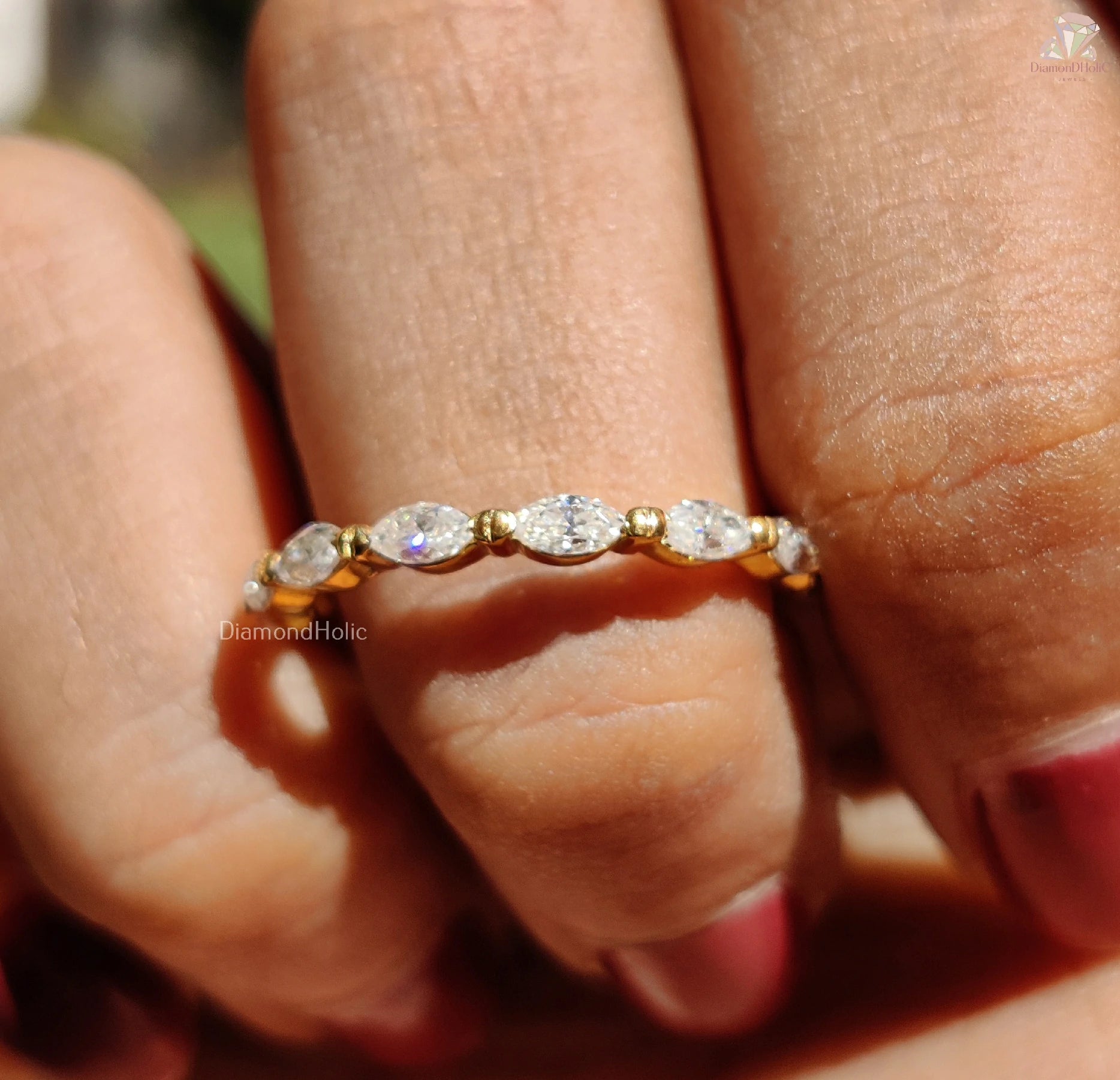 Elegant Moissanite Ring | Wedding Day Sparkle | Forever Band

