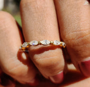 Elegant Moissanite Ring | Wedding Day Sparkle | Forever Band

