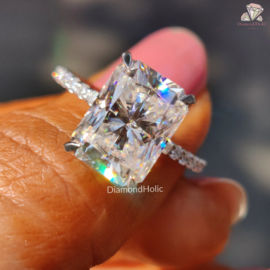 Elegant Handmade Jewelry for Her | Radiant Cut Diamond for Women | Timeless Moissanite Engagement Ring