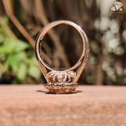center stone radiant cut | moissanite luxury ring | modern halo ring
