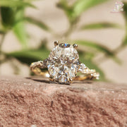custom moissanite ring | handmade proposal ring | flower inspired ring
