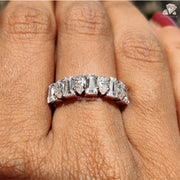 Unique Trio Design | Moissanite Radiance | Wedding Gift Band

