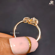Pear Cut Double Stone Ring