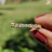 luxury moissanite jewelry | handmade eternity ring | trendy gold ring
