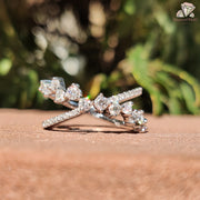 moissanite fashion ring | minimalist moissanite ring | silver moissanite ring
