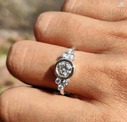 Bridal Ring Gift | Moissanite Light | Round Spark Magic

