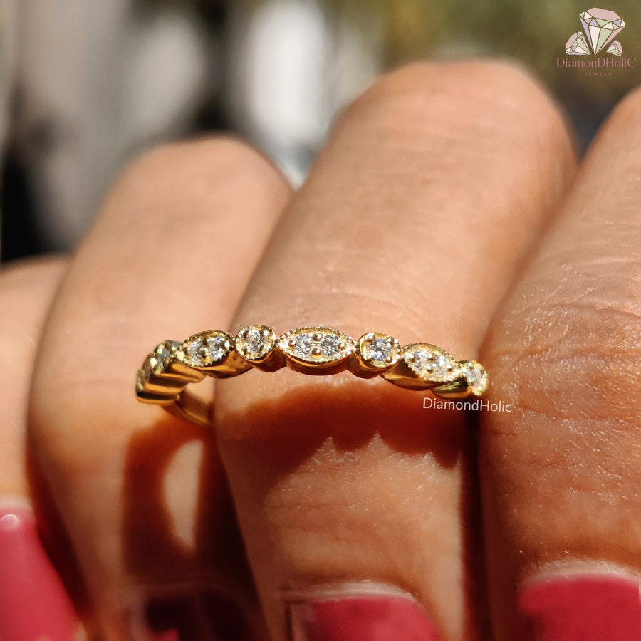 round marquise ring | minimalist gold band | gold ring for women
