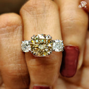 Three stone moissanite ring
