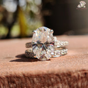 sparkly bridal set | engagement ring with band | conflict free ring
