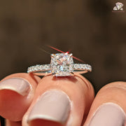 cushion cut diamond ring | cushion diamond