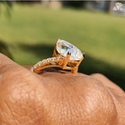 Pear Moissanite Ring for Women