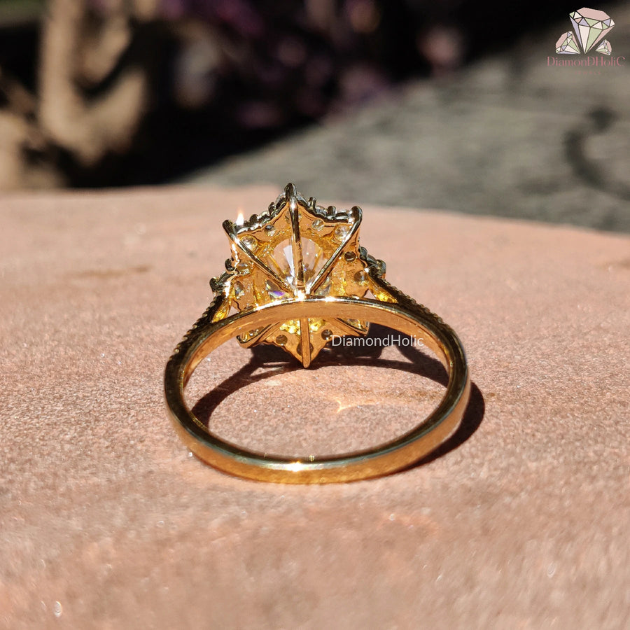 vintage moissanite design | oval shape diamond look | moissanite bridal gift
