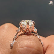 tulip prong setting | floral design ring | vintage tulip ring | vintage ring