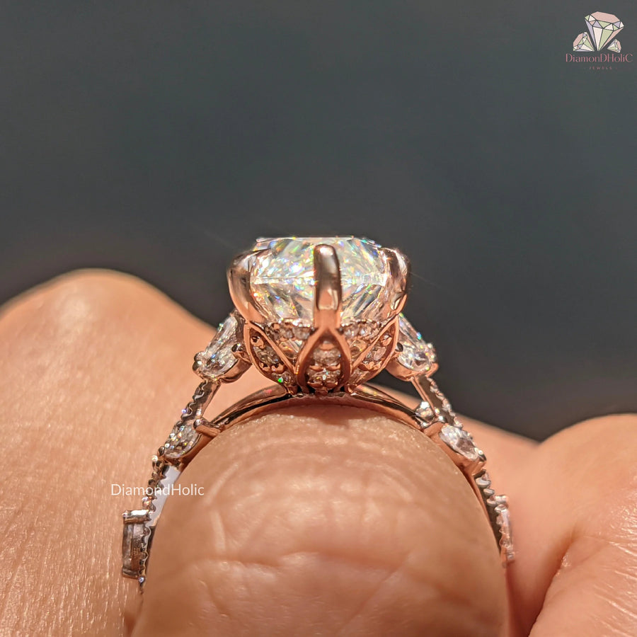 tulip prong setting | floral design ring | vintage tulip ring | vintage ring