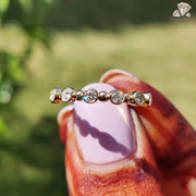 wedding band | stacking ring gold | bezel set ring
