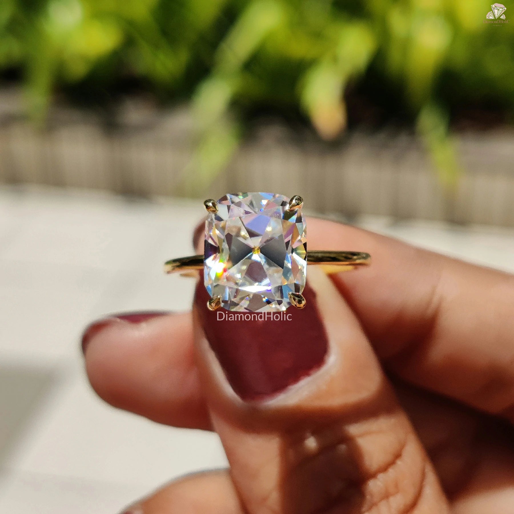 Classic Diamond Look | Cushion Brilliance | Love Ring for Her

