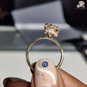 dainty moissanite ring | timeless engagement ring | minimal gold ring

