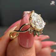 tulip prong engagement ring