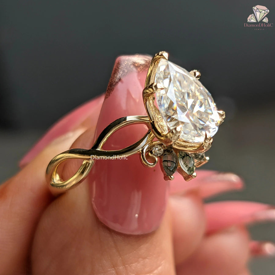 tulip prong engagement ring
