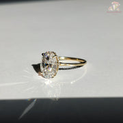luxury proposal ring | elegant moissanite band | wedding ring yellow gold
