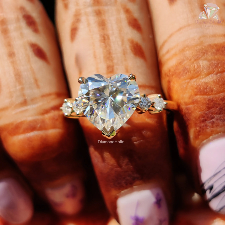 v-day proposal ring | elegant moissanite ring | cute engagement ring gold
