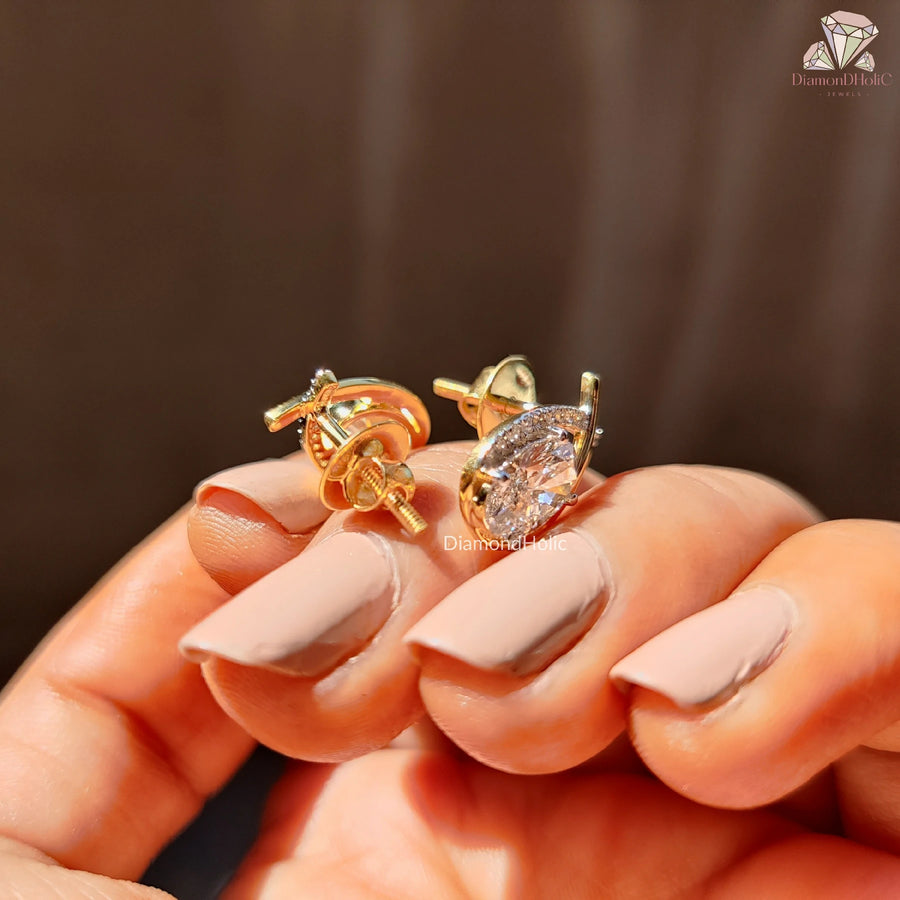 eco-friendly earrings | lab grown studs | luxury lab earrings
