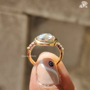 Elegant Moissanite ring with bezel
