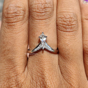 Unique Kite Cut Wedding Band | Moissanite Designer Ring | Bridal Jewelry Gift


