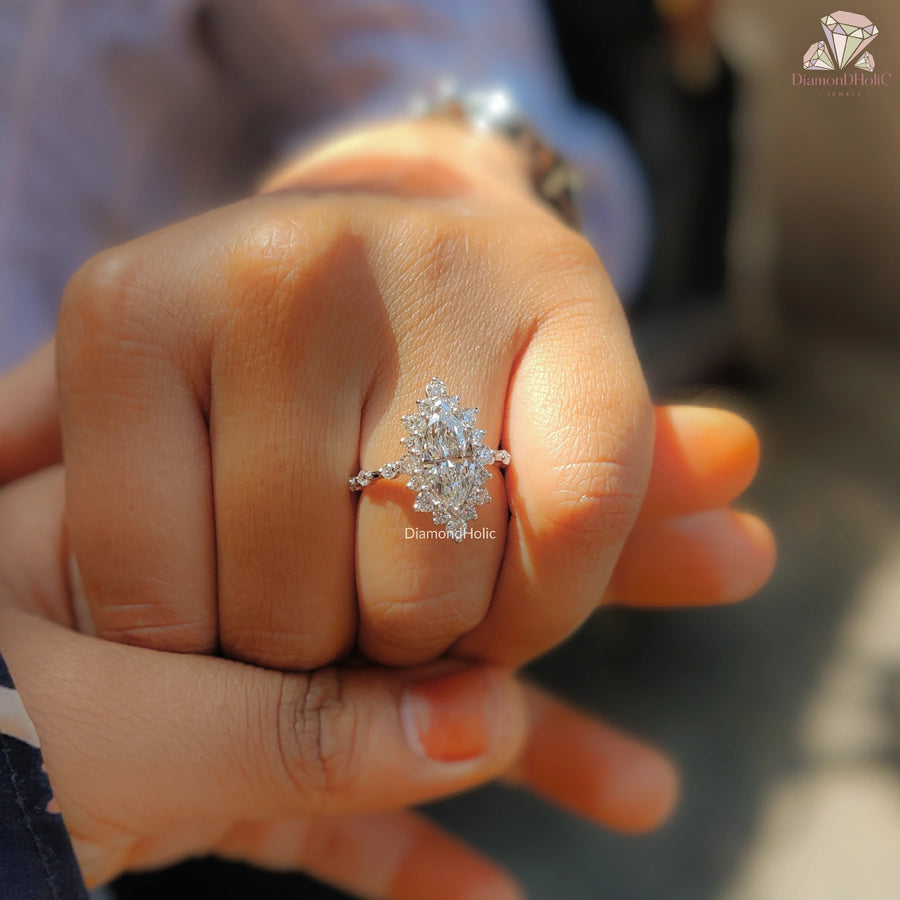 Shimmer in Style | Moissanite Spark | Elegant Engagement Gift

