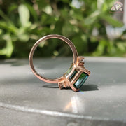 Green Emerald Color Moissanite Diamond Ring - Classic and Styles Royal Engagement Ring